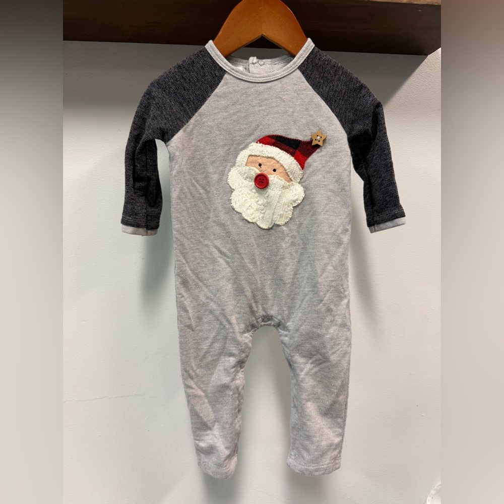 Mud Pie Gray Baby Onesie